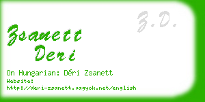 zsanett deri business card